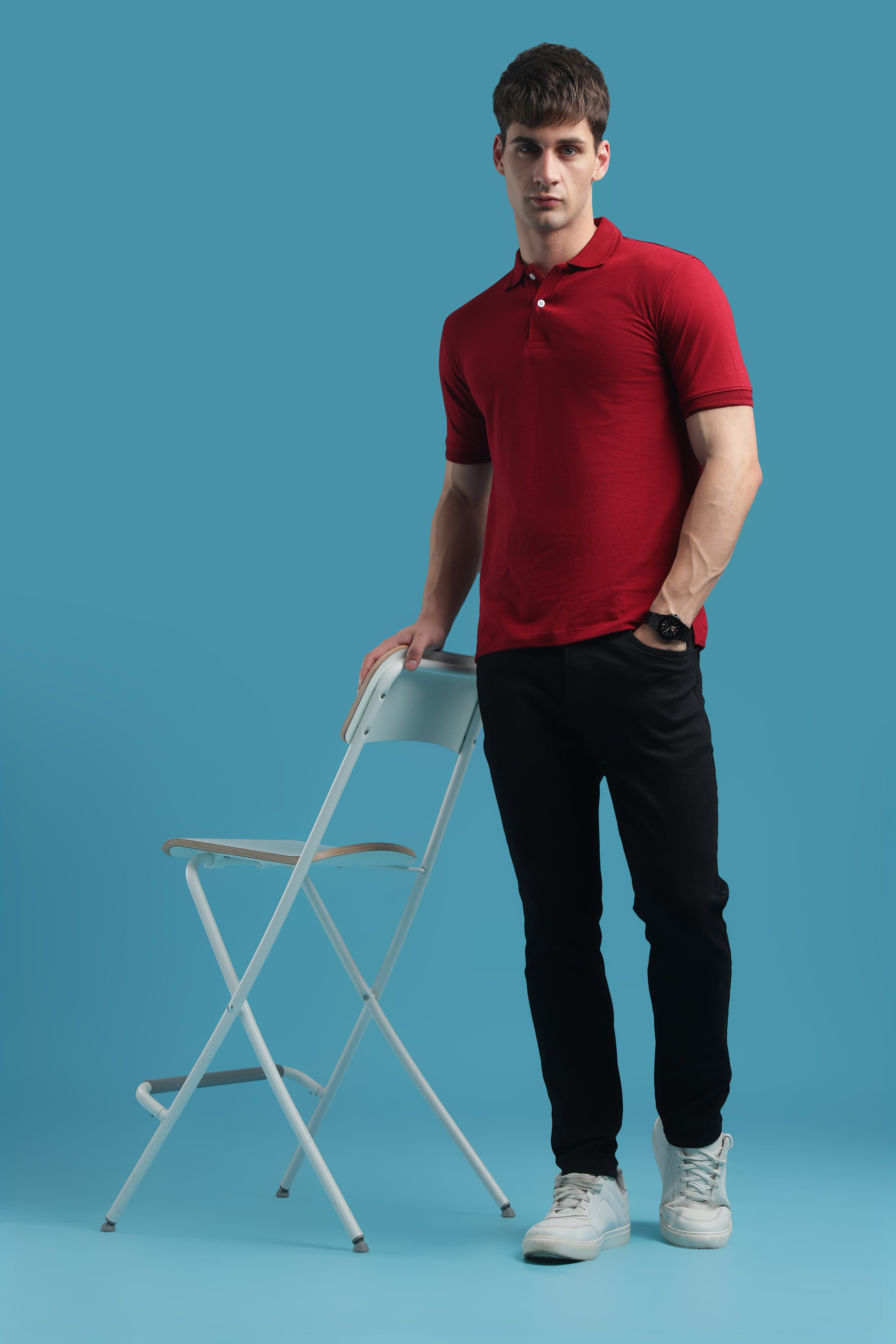Red Polo T-Shirt For Men