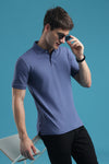 VANTOWO Regular Fit Polo T-Shirt – Heaven Blue | Premium Cotton