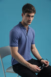 VANTOWO Regular Fit Polo T-Shirt – Heaven Blue | Premium Cotton