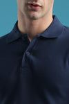 VANTOWO Regular Fit Classic Polo T-Shirt – Navy Blue | Premium Cotton