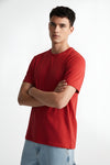 VANTOWO Solid Regular Fit T-Shirt – Red | Premium Cotton