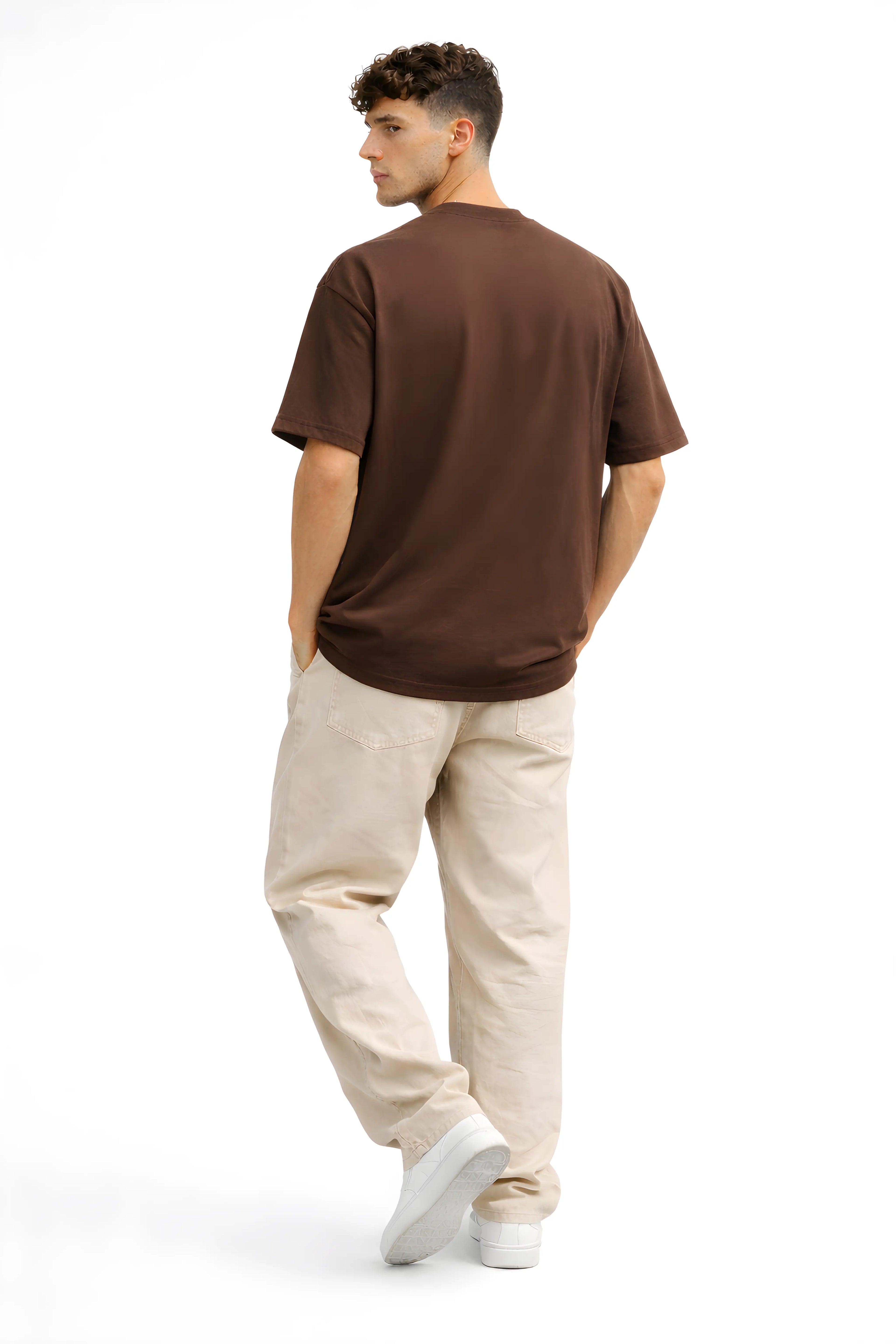 VANTOWO “DETACHED” Regular Fit Graphic T-Shirt – Brown | Premium Cotton