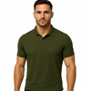 VANTOWO Regular Fit Polo T-Shirt – Olive Green | Premium Cotton
