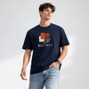 VANTOWO “Balance” Regular Fit Graphic T-Shirt – Navy Blue | Premium Cotton