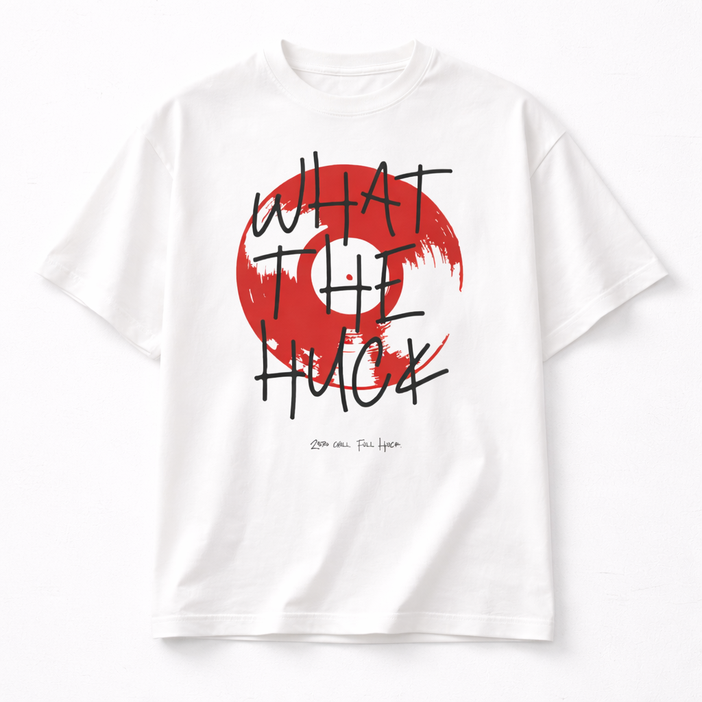 What the Huck White Regular Fit Graphic Tee