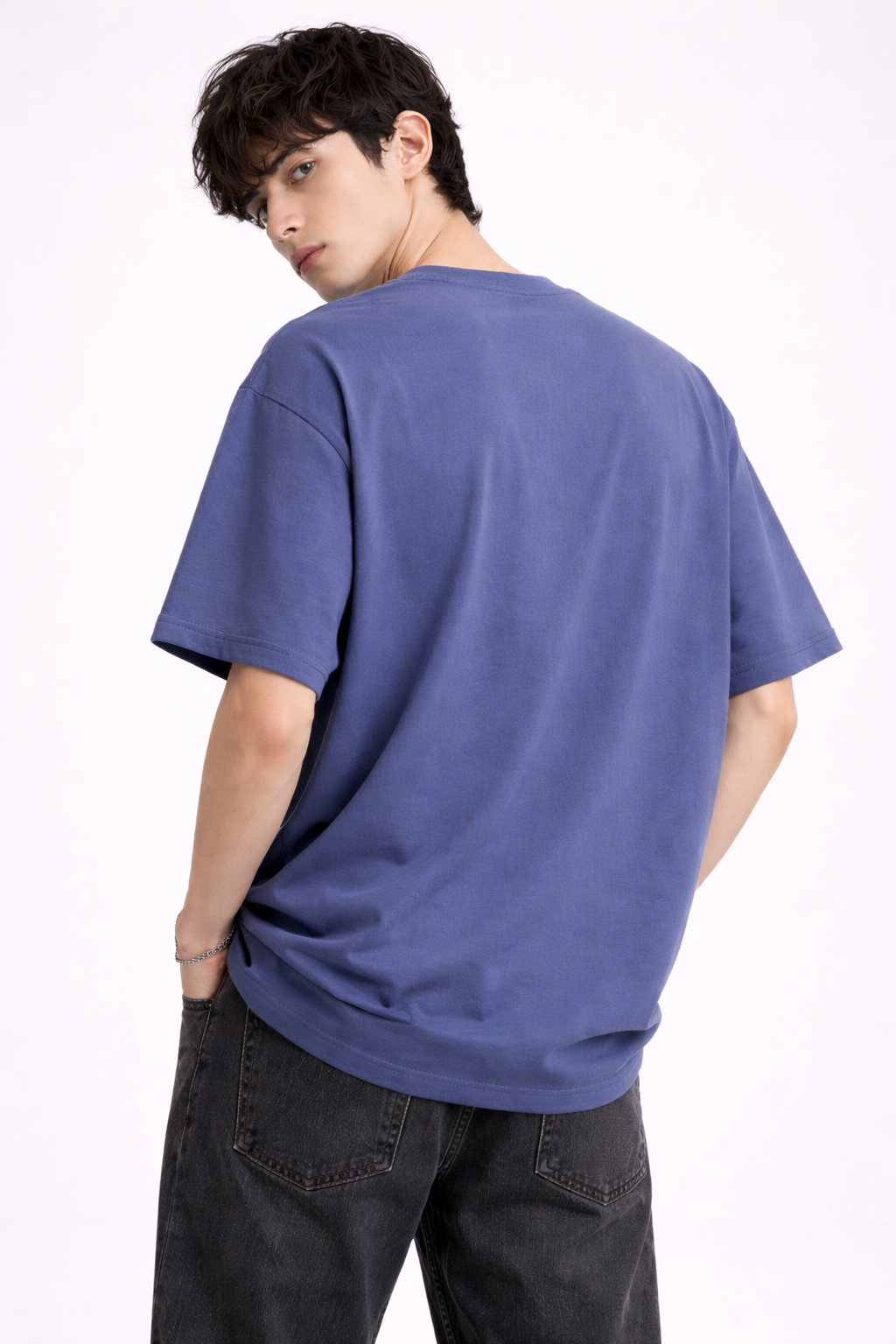 Ghosted Denim Blue Oversized Tee