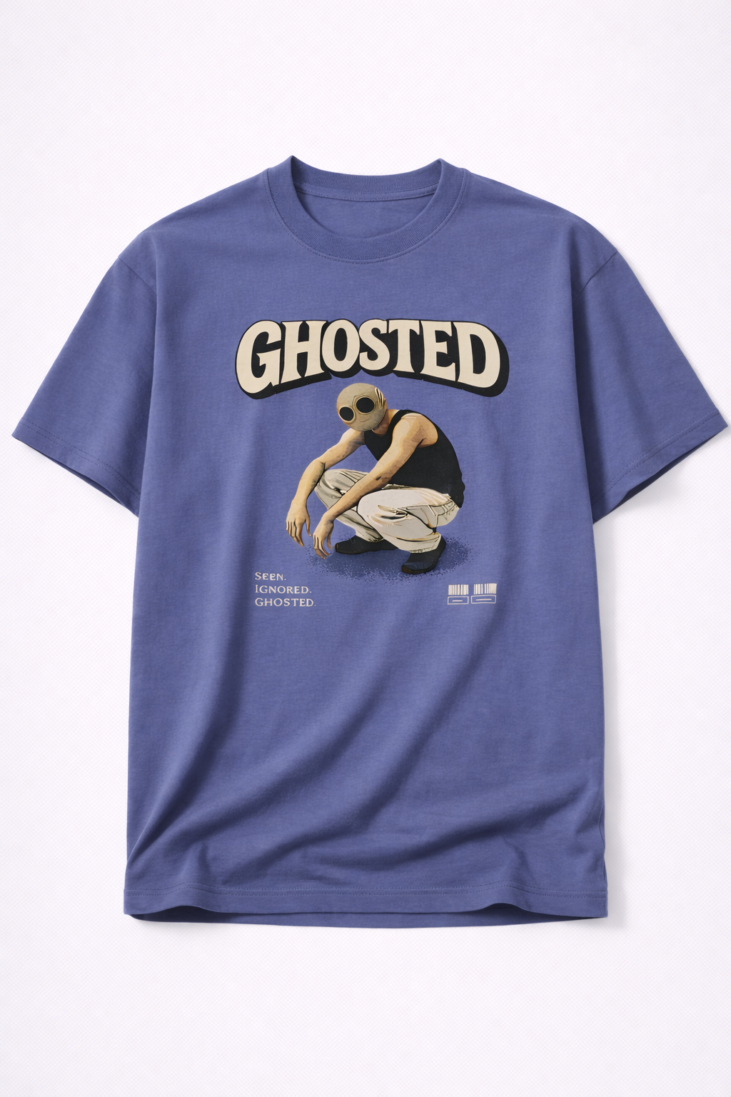 Ghosted Denim Blue Oversized Tee