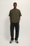 VANTOWO Heavyweight Oversized Fit Solid T-Shirt – Olive Green