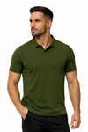 VANTOWO Regular Fit Polo T-Shirt – Olive Green | Premium Cotton