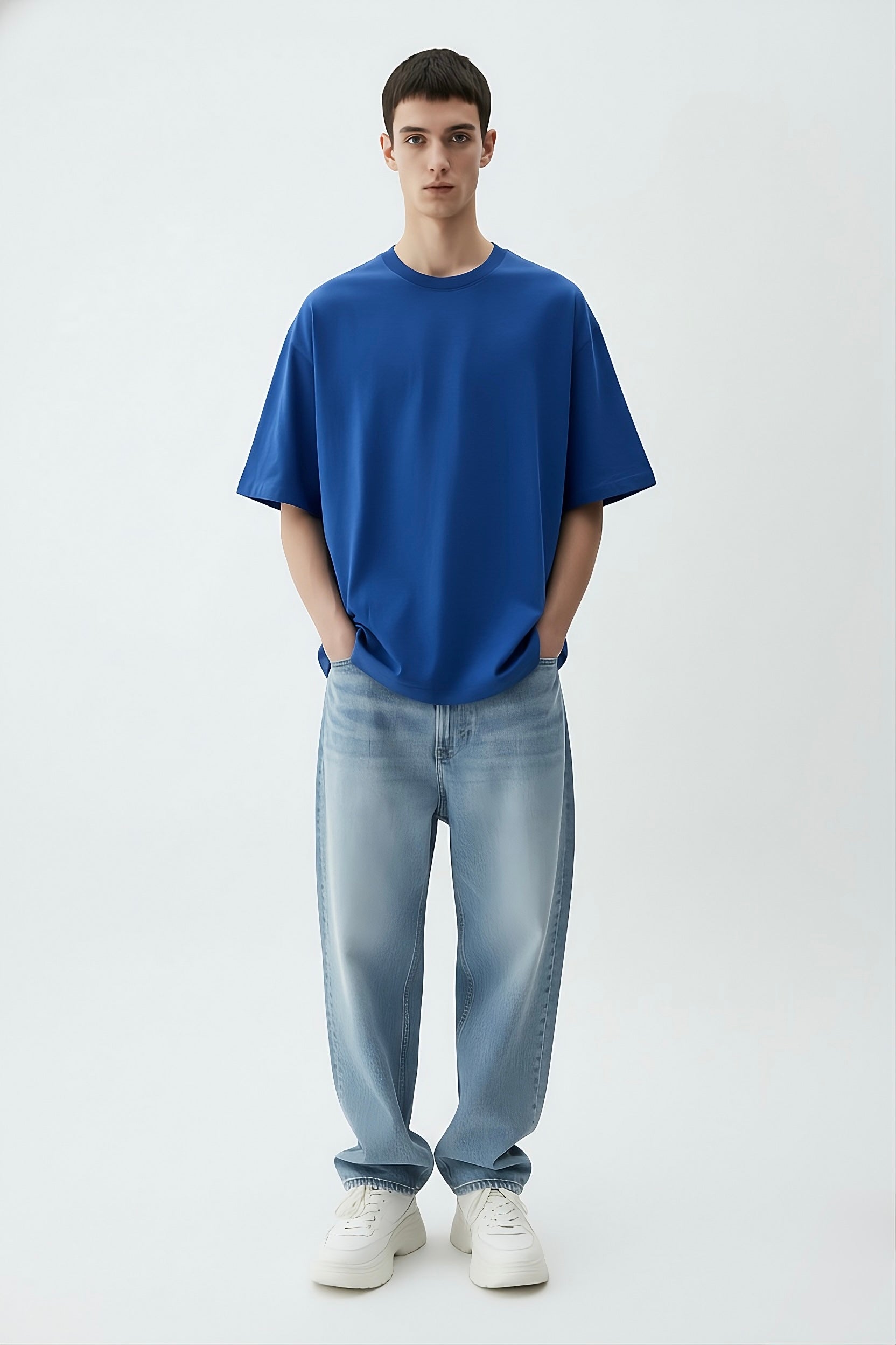VANTOWO Oversized Heavyweight T-Shirt – Royal Blue