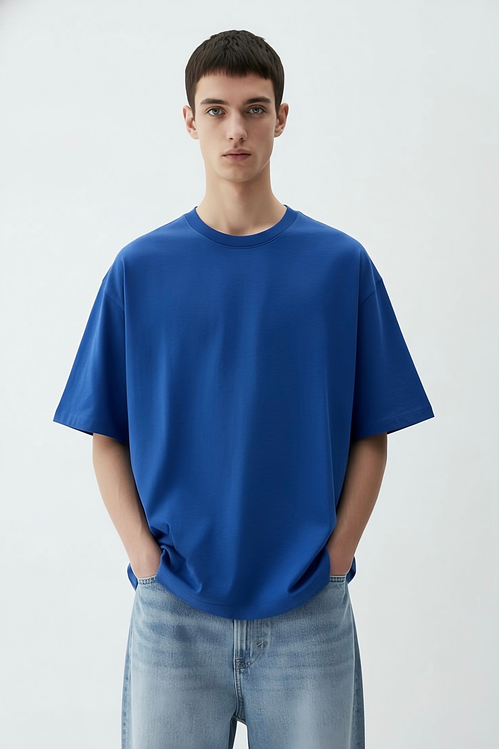 VANTOWO Oversized Heavyweight T-Shirt – Royal Blue