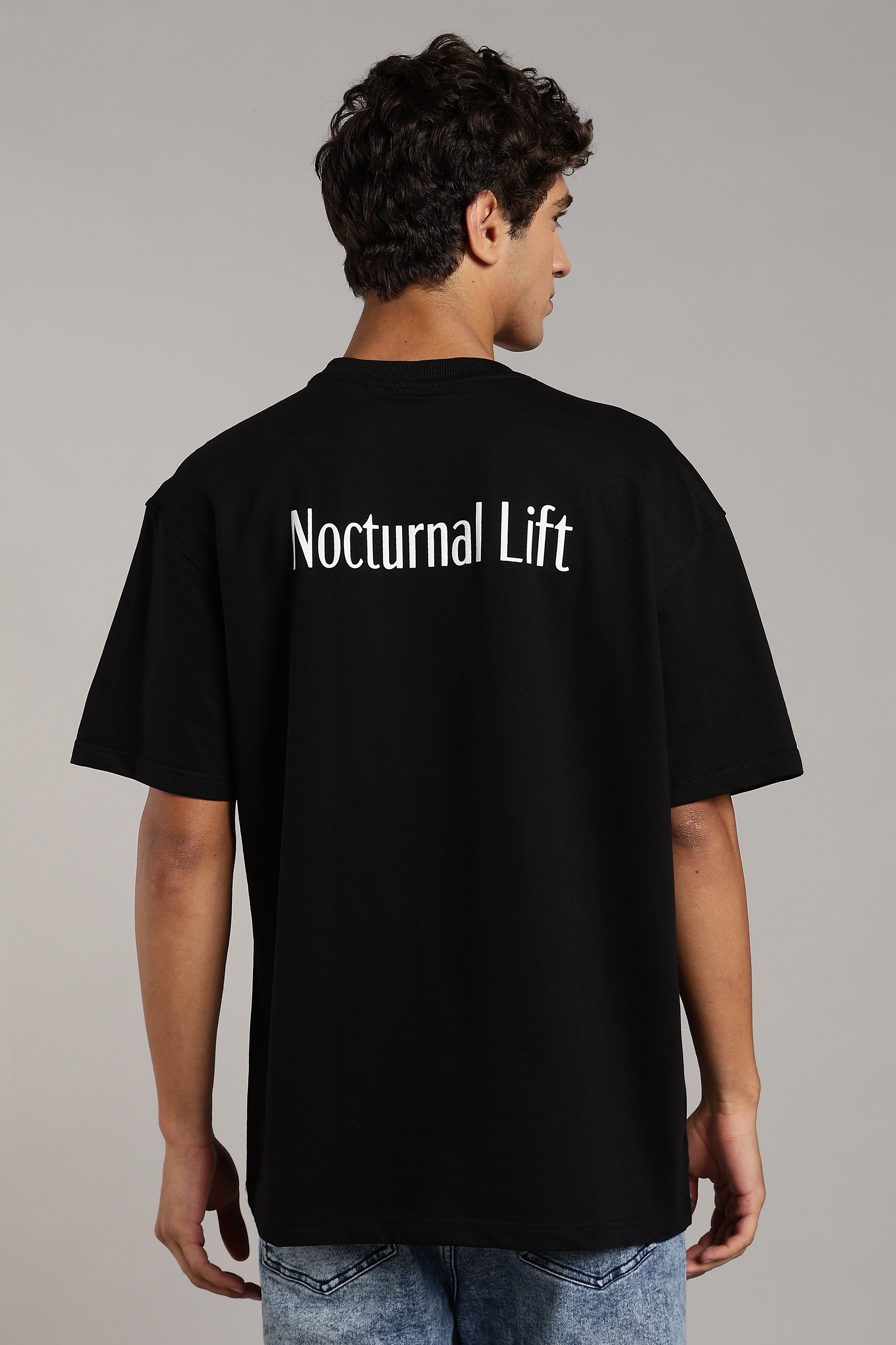 VANTOWO “Nocturnal Lift” Heavyweight Oversized Fit Puff Print T-Shirt – Black