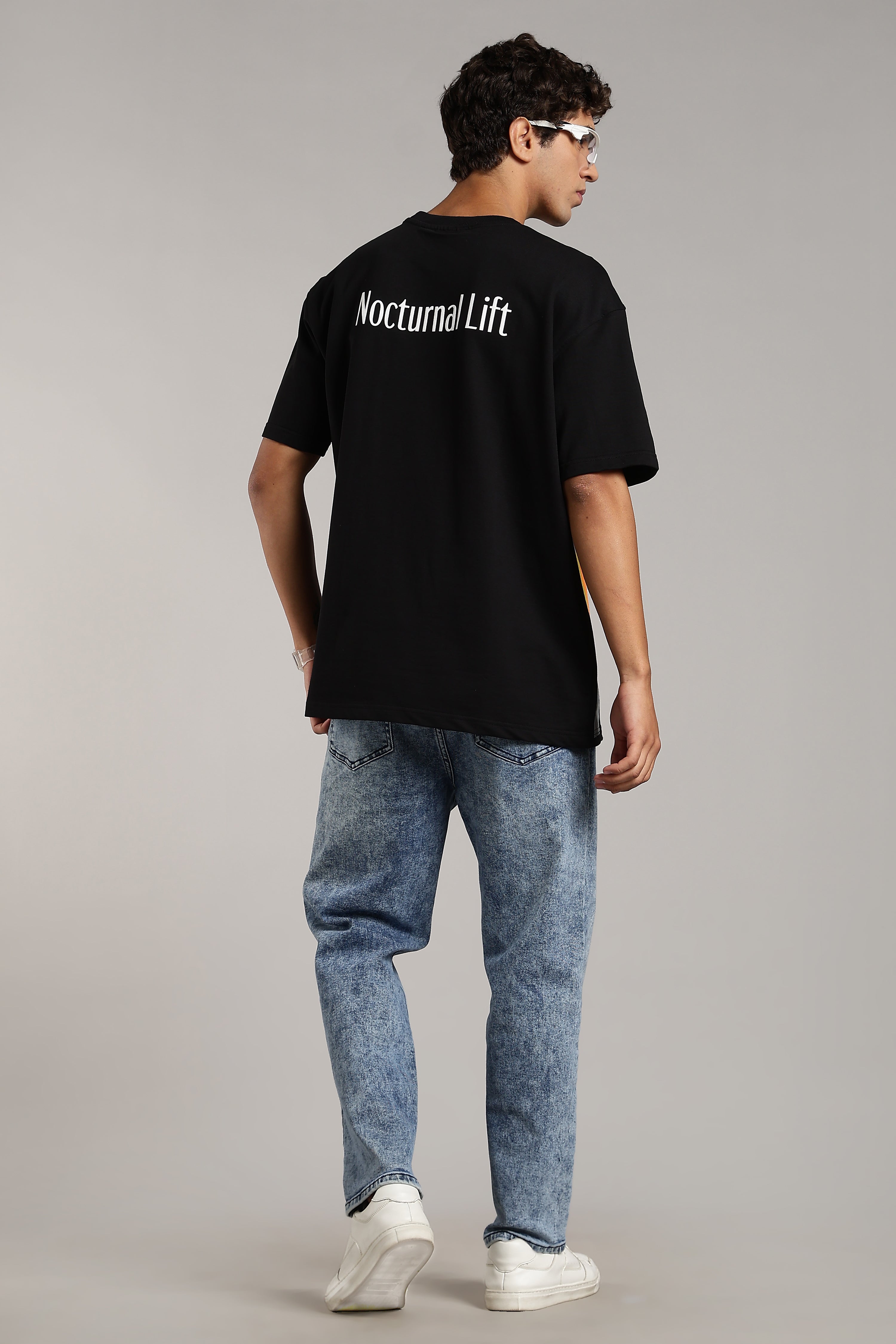 Nocturnal Lift Black Premium Oversized T-Shirt