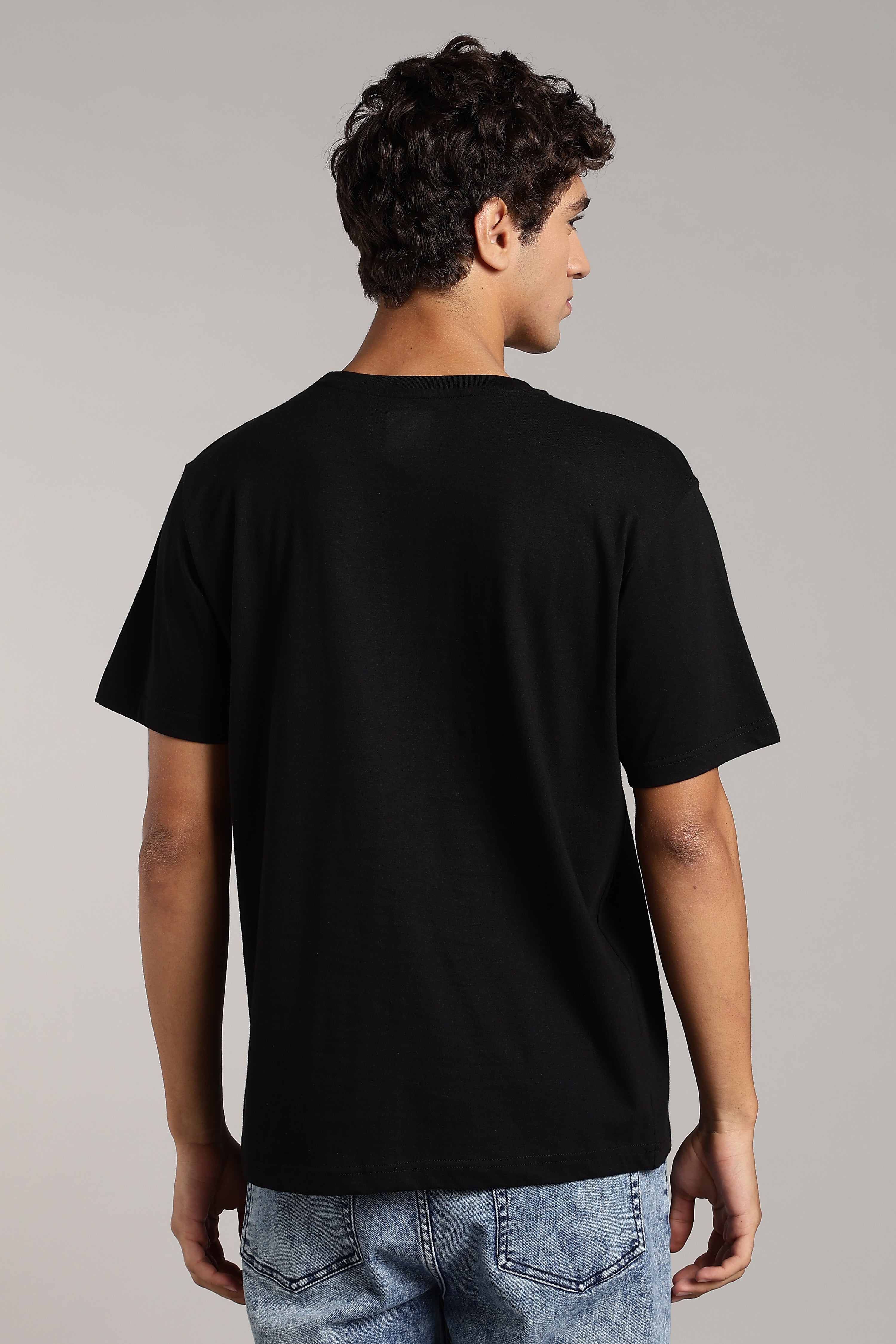What the Huck Black Regular Fit T-Shirt