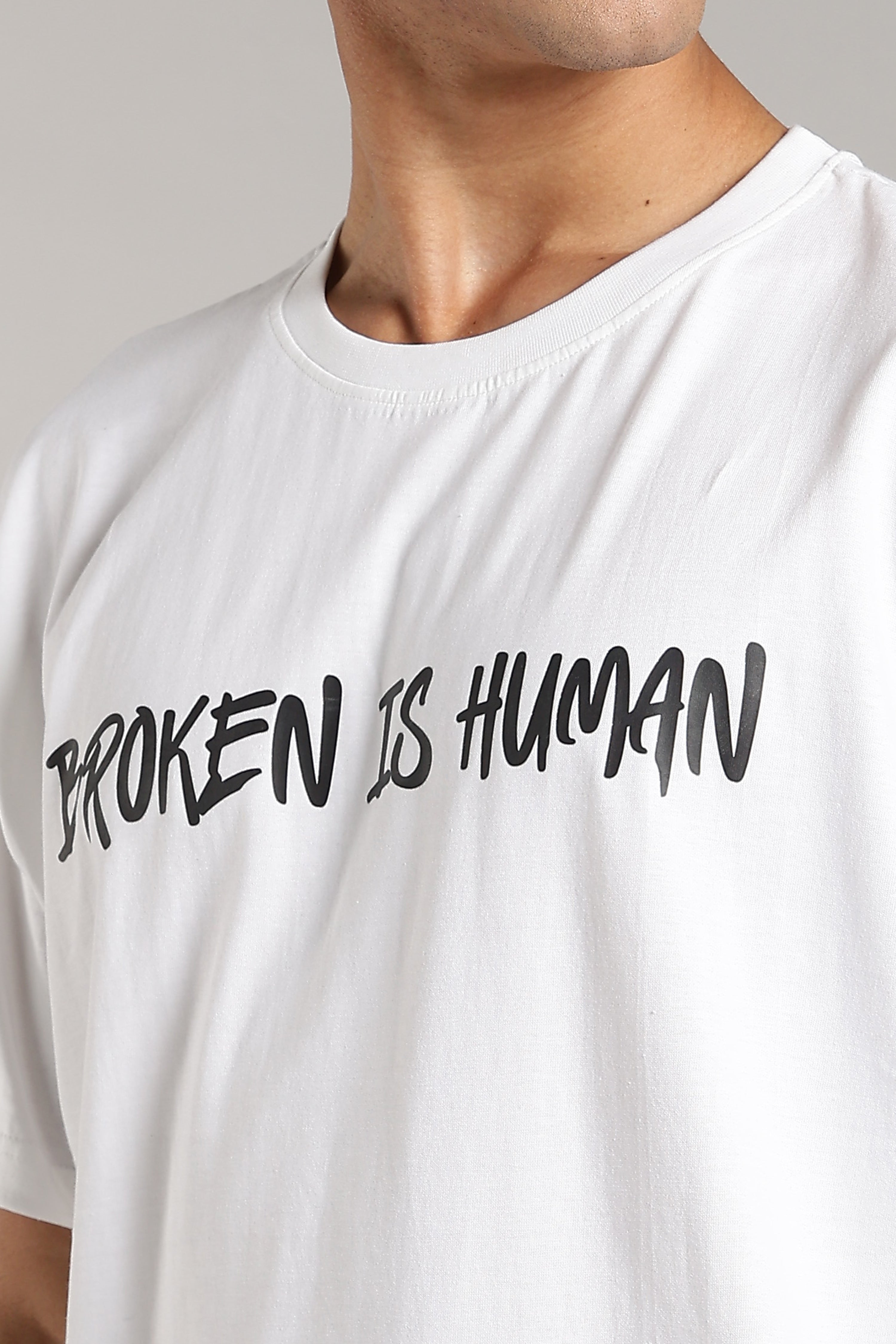 Broken Truth White Regular Fit T-Shirt
