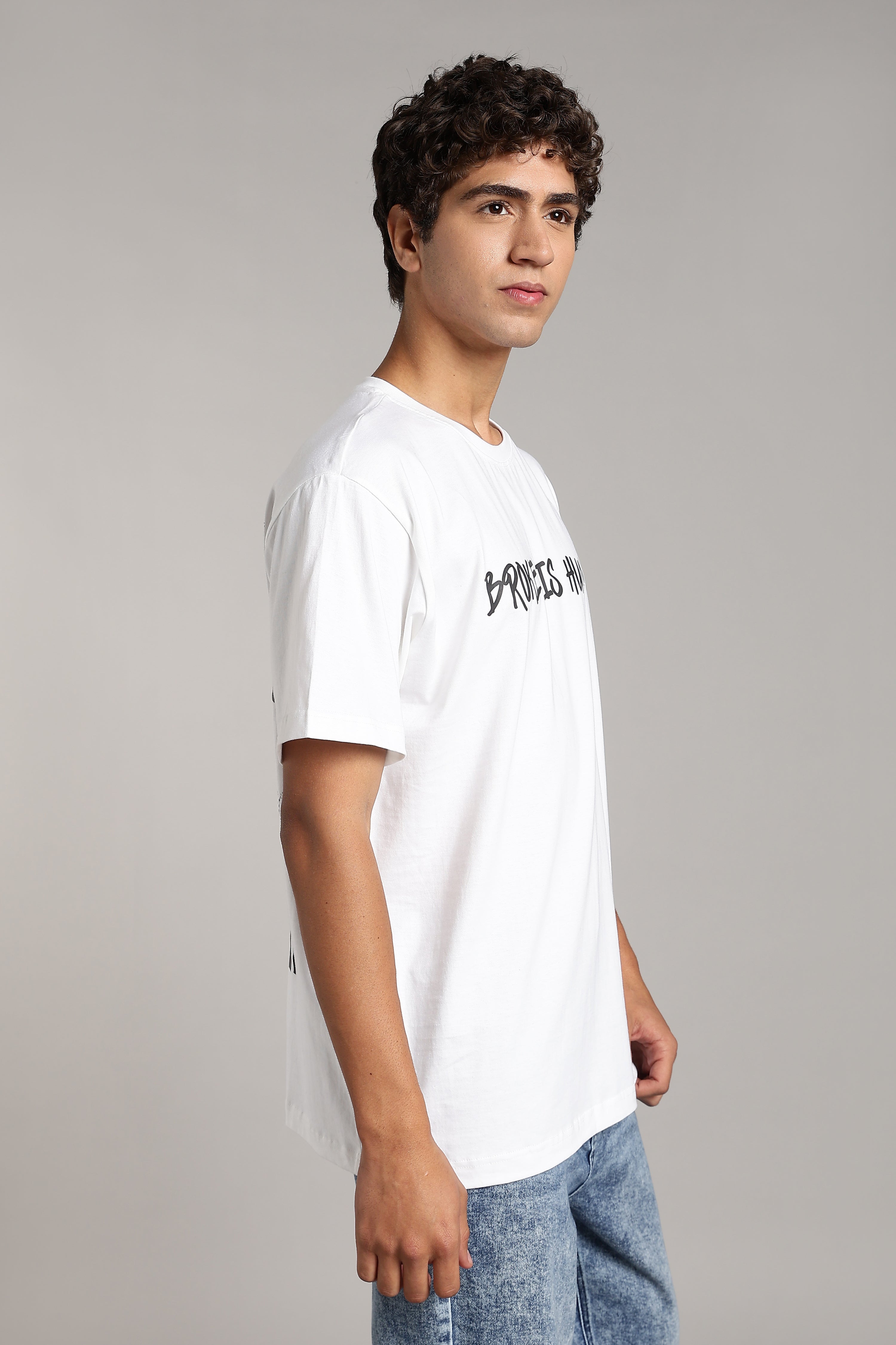 Broken Truth White Regular Fit T-Shirt
