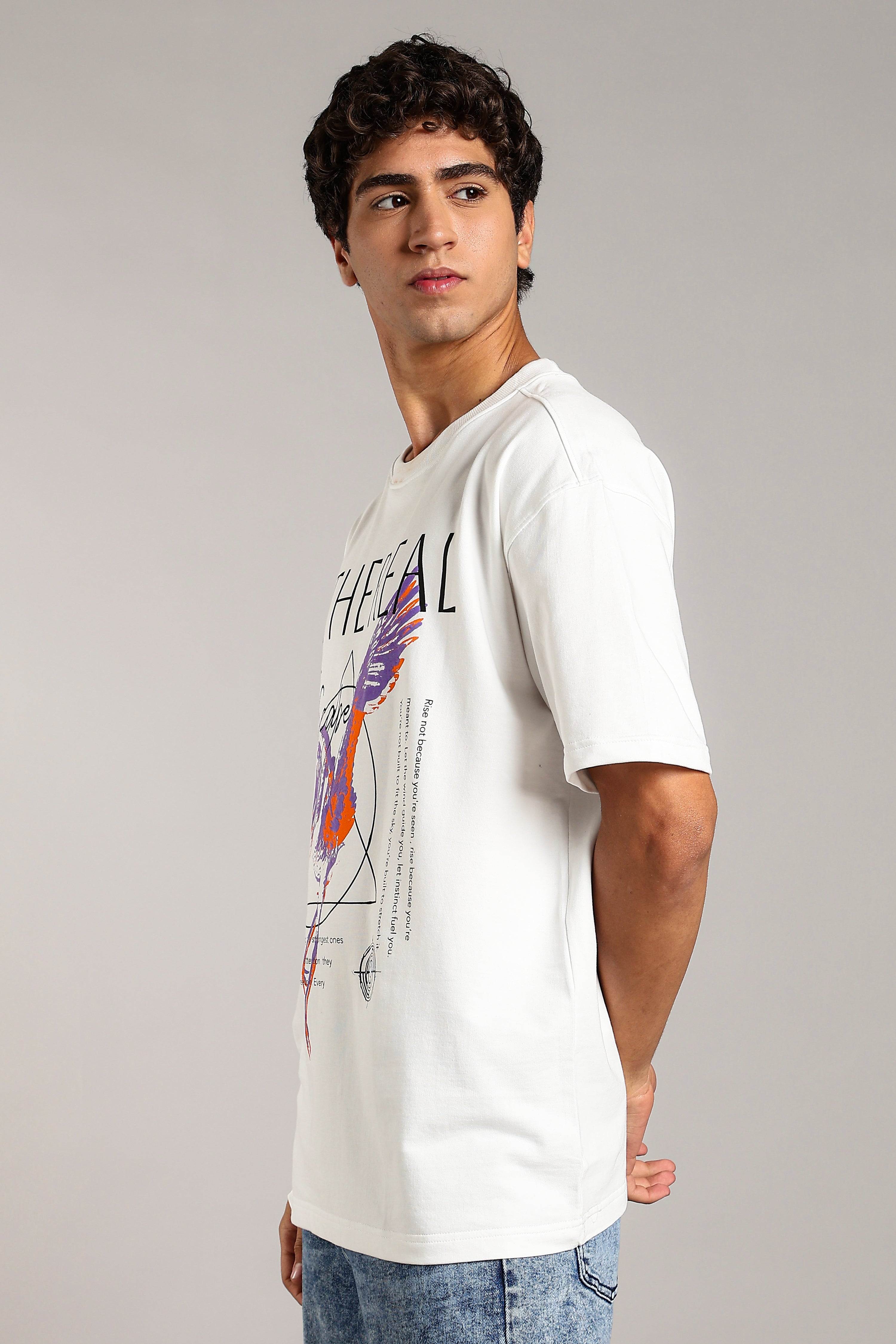 Ethereal White Premium Oversized Tees