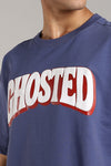 VANTOWO “Ghosted” Heavyweight Oversized Graphic T-Shirt – Denim Blue