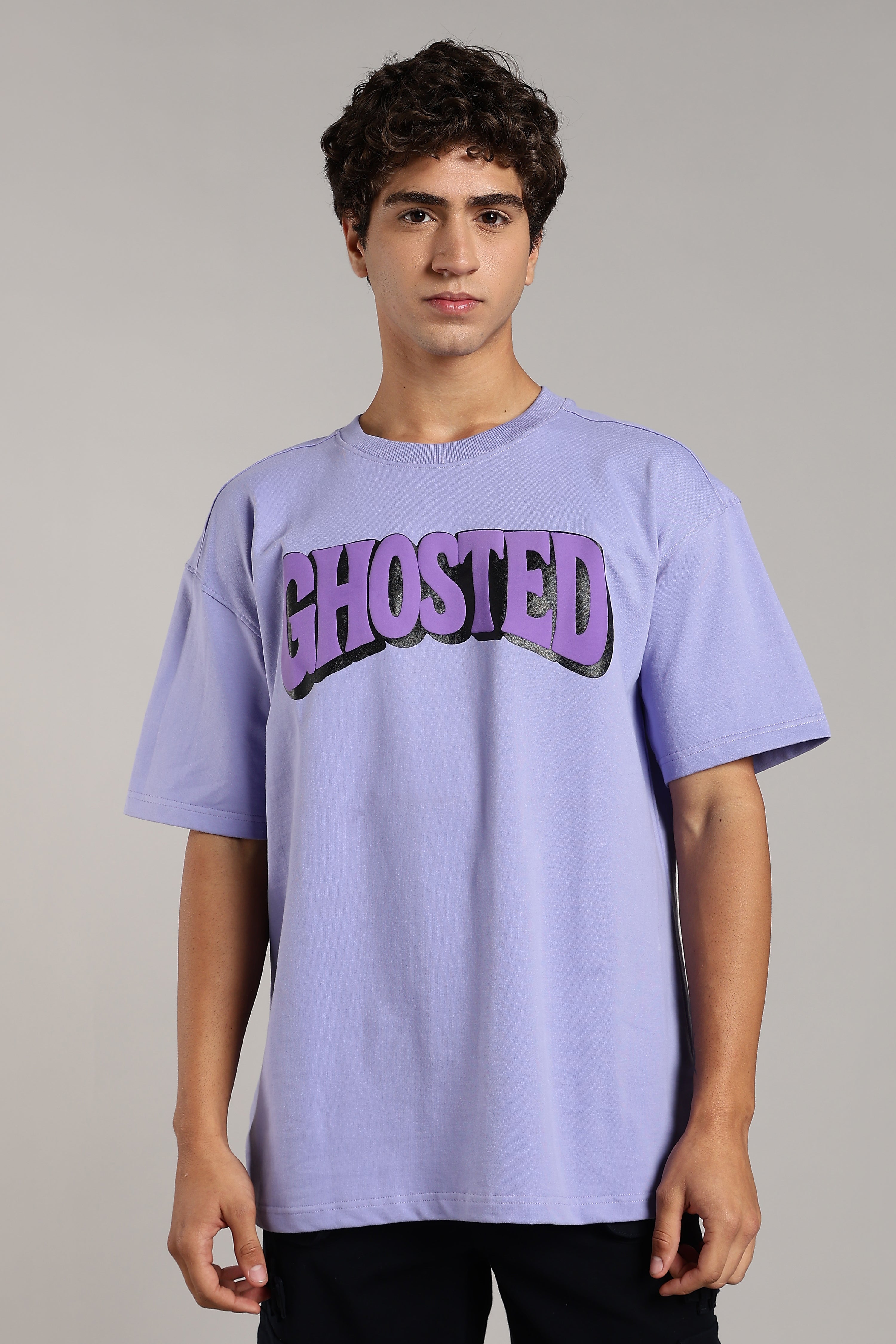 VANTOWO "GHOSTED" Heavyweight Oversized Fit Puff Print T-Shirt – Med-Lavender