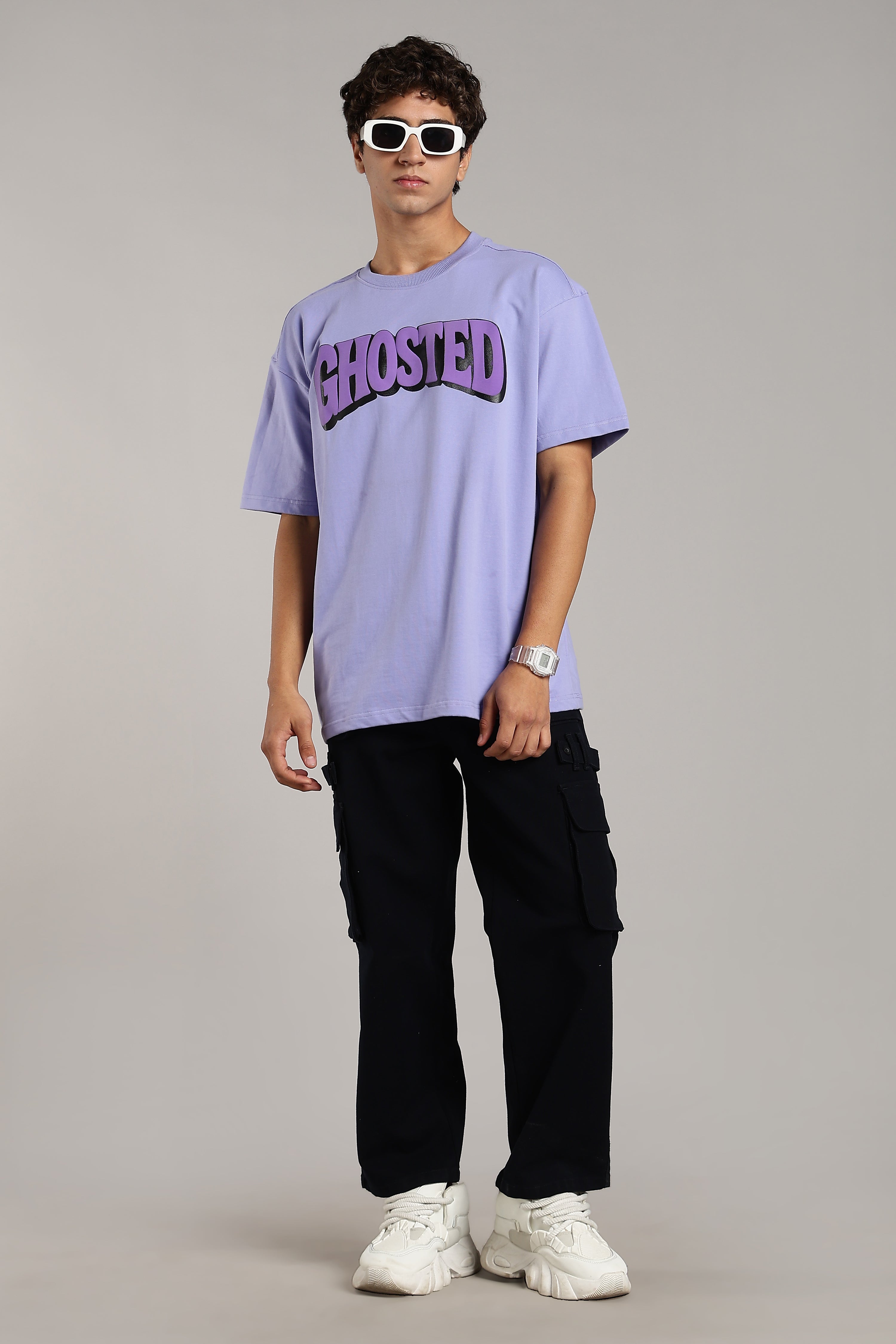 Med-Lavender Oversized Tees