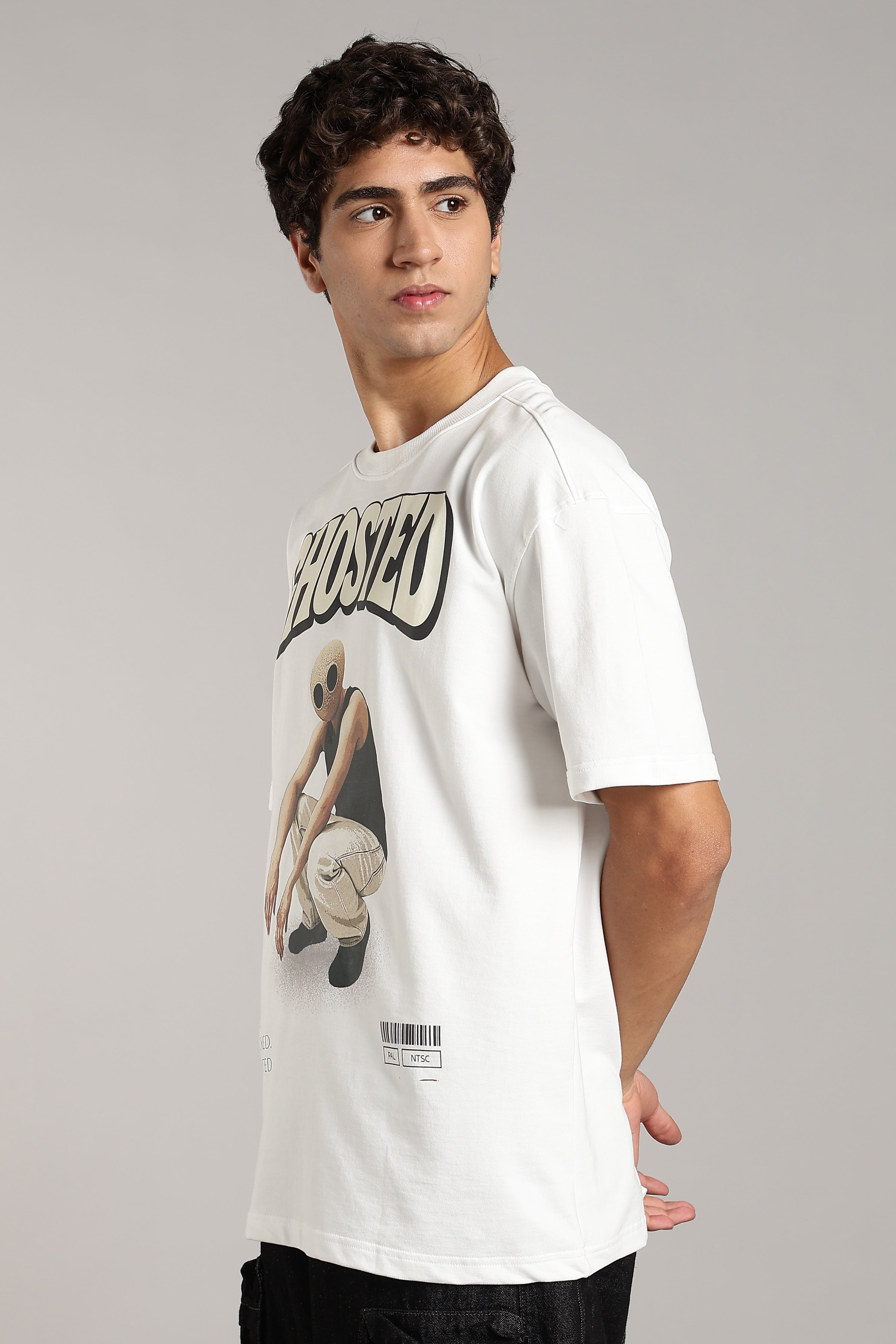 Ghosted White Oversized Tees
