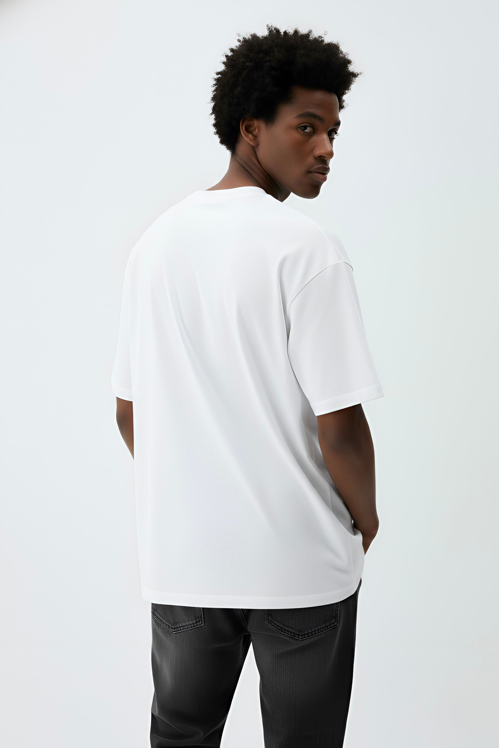 White Solid 240 GSM Premium Regular Fit T-Shirt | Heavyweight Luxury Cotton Tee