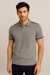 VANTOWO Regular Fit Polo T-Shirt – Gray | Premium Cotton